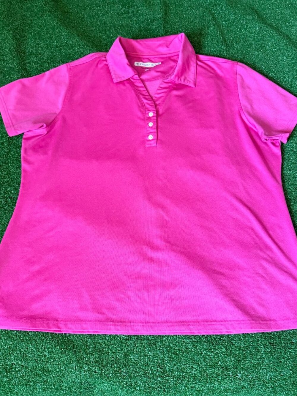 Pebble Beach Short Sleeve Golf Tennis Performance Polo Pink Shirt Plus Size XXL